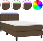 ΚΡΕΒΑΤΙ BOXSPRING ΜΕ ΣΤΡΩΜΑ & LED ΣΚ.ΚΑΦΕ 100X200 ΕΚ ΥΦΑΣΜΑΤΙΝΟ 3133456
