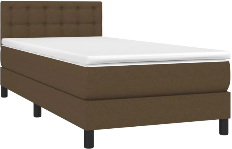 ΚΡΕΒΑΤΙ BOXSPRING ΜΕ ΣΤΡΩΜΑ & LED ΣΚ.ΚΑΦΕ 100X200 ΕΚ ΥΦΑΣΜΑΤΙΝΟ 3133456
