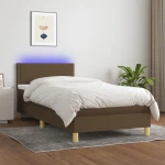 ΚΡΕΒΑΤΙ BOXSPRING ΜΕ ΣΤΡΩΜΑ & LED ΣΚ.ΚΑΦΕ 100X200 ΕΚ ΥΦΑΣΜΑΤΙΝΟ 3133616