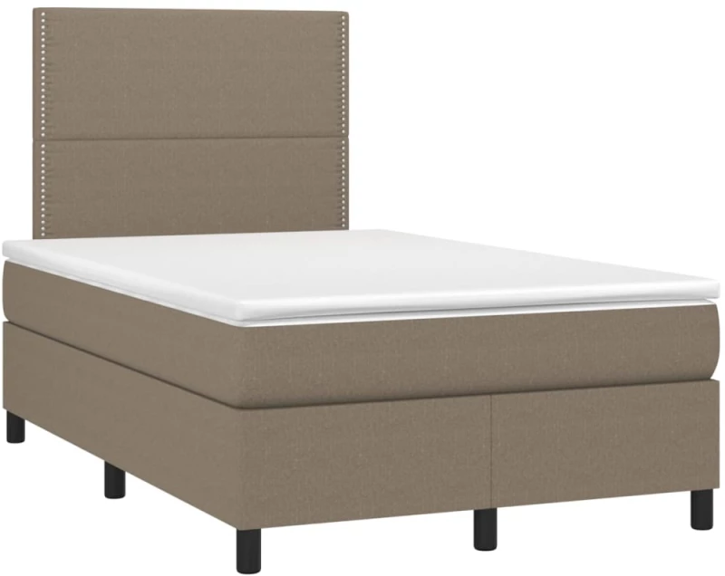 ΚΡΕΒΑΤΙ BOXSPRING ΜΕ ΣΤΡΩΜΑ & LED TAUPE 120X200 ΕΚ. ΥΦΑΣΜΑΤΙΝΟ 3134785