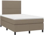 ΚΡΕΒΑΤΙ BOXSPRING ΜΕ ΣΤΡΩΜΑ & LED TAUPE 120X200 ΕΚ. ΥΦΑΣΜΑΤΙΝΟ 3134785