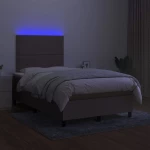 ΚΡΕΒΑΤΙ BOXSPRING ΜΕ ΣΤΡΩΜΑ & LED TAUPE 120X200 ΕΚ. ΥΦΑΣΜΑΤΙΝΟ 3134785
