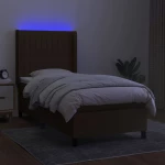 ΚΡΕΒΑΤΙ BOXSPRING ΜΕ ΣΤΡΩΜΑ & LED ΣΚ.ΚΑΦΕ 80X200 ΕΚ. ΥΦΑΣΜΑΤΙΝΟ 3138432