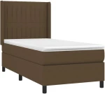 ΚΡΕΒΑΤΙ BOXSPRING ΜΕ ΣΤΡΩΜΑ & LED ΣΚ.ΚΑΦΕ 80X200 ΕΚ. ΥΦΑΣΜΑΤΙΝΟ 3138432