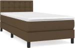 ΚΡΕΒΑΤΙ BOXSPRING ΜΕ ΣΤΡΩΜΑ ΣΚΟΥΡΟ ΚΑΦΕ 100X200 ΕΚ. ΥΦΑΣΜΑΤΙΝΟ 3140356