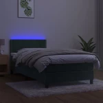 ΚΡΕΒΑΤΙ BOXSPRING ΜΕ ΣΤΡΩΜΑ & LED ΣΚ. ΠΡΑΣΙΝΟ 100X200ΕΚ ΒΕΛΟΥΔΟ 3134330