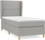 ΚΡΕΒΑΤΙ BOXSPRING ΜΕ ΣΤΡΩΜΑ ΑΝΟΙΧΤΟ ΓΚΡΙ 90X200 ΕΚ. ΥΦΑΣΜΑΤΙΝΟ 3128413