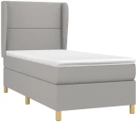 ΚΡΕΒΑΤΙ BOXSPRING ΜΕ ΣΤΡΩΜΑ ΑΝΟΙΧΤΟ ΓΚΡΙ 90X200 ΕΚ. ΥΦΑΣΜΑΤΙΝΟ 3128413