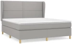 ΚΡΕΒΑΤΙ BOXSPRING ΜΕ ΣΤΡΩΜΑ ΑΝΟΙΧΤΟ ΓΚΡΙ 180X200 ΕΚ. ΥΦΑΣΜΑΤΙΝΟ 3128461