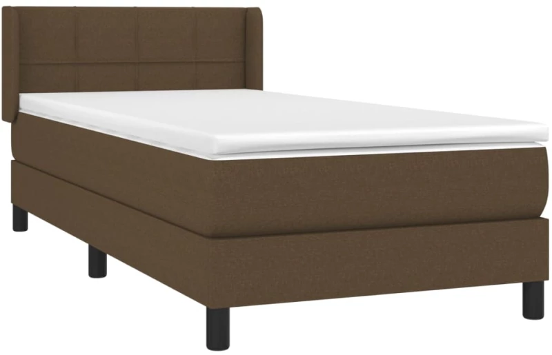 ΚΡΕΒΑΤΙ BOXSPRING ΜΕ ΣΤΡΩΜΑ ΣΚΟΥΡΟ ΚΑΦΕ 90X190 ΕΚ. ΥΦΑΣΜΑΤΙΝΟ 3129676
