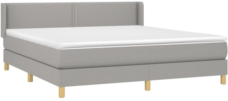 ΚΡΕΒΑΤΙ BOXSPRING ΜΕ ΣΤΡΩΜΑ ΑΝΟΙΧΤΟ ΓΚΡΙ 180X200 ΕΚ. ΥΦΑΣΜΑΤΙΝΟ 3130209