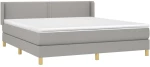 ΚΡΕΒΑΤΙ BOXSPRING ΜΕ ΣΤΡΩΜΑ ΑΝΟΙΧΤΟ ΓΚΡΙ 180X200 ΕΚ. ΥΦΑΣΜΑΤΙΝΟ 3130209