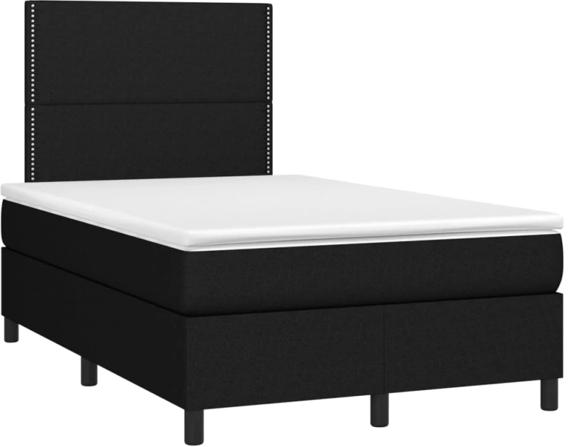 ΚΡΕΒΑΤΙ BOXSPRING ΜΕ ΣΤΡΩΜΑ & LED ΜΑΥΡΟ 120X200 ΕΚ. ΥΦΑΣΜΑΤΙΝΟ 3134783