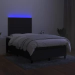 ΚΡΕΒΑΤΙ BOXSPRING ΜΕ ΣΤΡΩΜΑ & LED ΜΑΥΡΟ 120X200 ΕΚ. ΥΦΑΣΜΑΤΙΝΟ 3134783