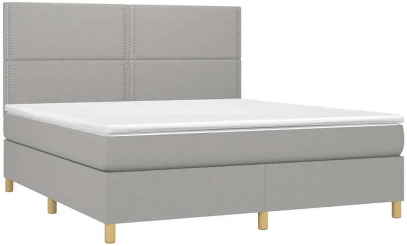 ΚΡΕΒΑΤΙ BOXSPRING ΜΕ ΣΤΡΩΜΑ & LED ΑΝ.ΓΚΡΙ 180X200ΕΚ. ΥΦΑΣΜΑΤΙΝΟ 3135373