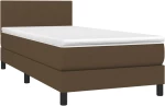 ΚΡΕΒΑΤΙ BOXSPRING ΜΕ ΣΤΡΩΜΑ ΣΚΟΥΡΟ ΚΑΦΕ 90X190 ΕΚ. ΥΦΑΣΜΑΤΙΝΟ 3139860