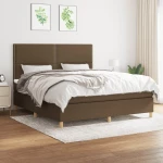 ΚΡΕΒΑΤΙ BOXSPRING ΜΕ ΣΤΡΩΜΑ ΣΚΟΥΡΟ ΚΑΦΕ 180X200 ΕΚ ΥΦΑΣΜΑΤΙΝΟ 3142276