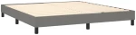 ΚΡΕΒΑΤΙ BOXSPRING ΜΕ ΣΤΡΩΜΑ ΣΚΟΥΡΟ ΓΚΡΙ 180X200 ΕΚ ΥΦΑΣΜΑΤΙΝ 3129650