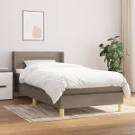 ΚΡΕΒΑΤΙ BOXSPRING ΜΕ ΣΤΡΩΜΑ TAUPE 80X200 ΕΚ. ΥΦΑΣΜΑΤΙΝΟ 3130309