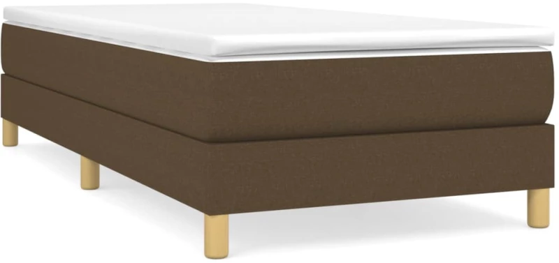 ΚΡΕΒΑΤΙ BOXSPRING ΜΕ ΣΤΡΩΜΑ ΣΚΟΥΡΟ ΚΑΦΕ 90X190 ΕΚ. ΥΦΑΣΜΑΤΙΝΟ 3144138