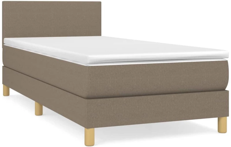 ΚΡΕΒΑΤΙ BOXSPRING ΜΕ ΣΤΡΩΜΑ TAUPE 80X200 ΕΚ. ΥΦΑΣΜΑΤΙΝΟ 3140413