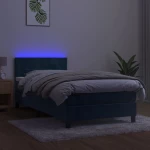 ΚΡΕΒΑΤΙ BOXSPRING ΜΕ ΣΤΡΩΜΑ & LED ΣΚ. ΜΠΛΕ 80X200 ΕΚ. ΒΕΛΟΥΔΙΝΟ 3134373