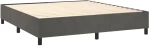 ΚΡΕΒΑΤΙ BOXSPRING ΜΕ ΣΤΡΩΜΑ ΣΚΟΥΡΟ ΓΚΡΙ 160X200 ΕΚ. ΒΕΛΟΥΔΙΝΟ 3129160