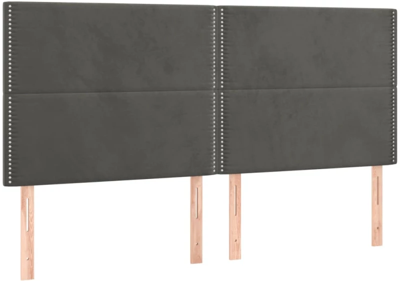 ΚΡΕΒΑΤΙ BOXSPRING ΜΕ ΣΤΡΩΜΑ ΣΚΟΥΡΟ ΓΚΡΙ 160X200 ΕΚ. ΒΕΛΟΥΔΙΝΟ 3129160