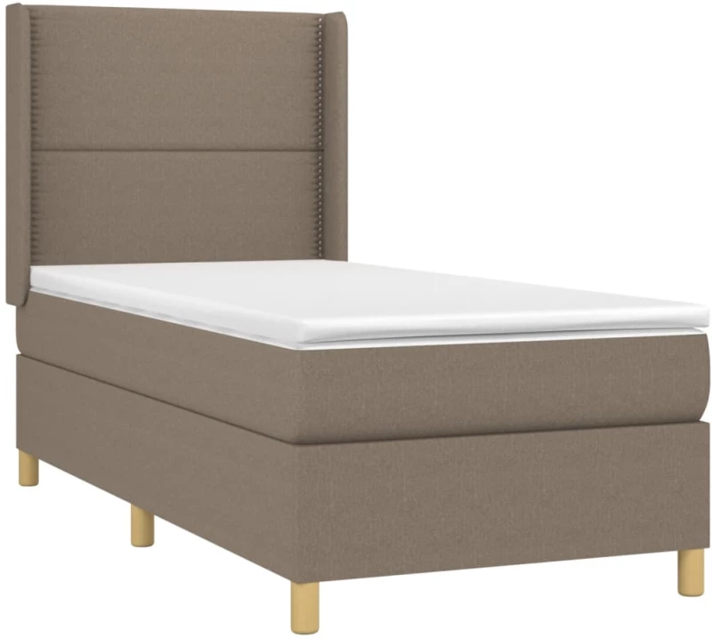 ΚΡΕΒΑΤΙ BOXSPRING ΜΕ ΣΤΡΩΜΑ TAUPE 90X190 ΕΚ.ΥΦΑΣΜΑΤΙΝΟ 3131877