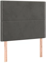 ΚΡΕΒΑΤΙ BOXSPRING ΜΕ ΣΤΡΩΜΑ ΣΚΟΥΡΟ ΓΚΡΙ 80X200 ΕΚ. ΒΕΛΟΥΔΙΝΟ 3132586