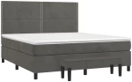 ΚΡΕΒΑΤΙ BOXSPRING ΜΕ ΣΤΡΩΜΑ ΣΚΟΥΡΟ ΓΚΡΙ 160X200 ΕΚ. ΒΕΛΟΥΔΙΝΟ 3137792