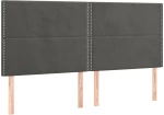 ΚΡΕΒΑΤΙ BOXSPRING ΜΕ ΣΤΡΩΜΑ ΣΚΟΥΡΟ ΓΚΡΙ 160X200 ΕΚ. ΒΕΛΟΥΔΙΝΟ 3137792