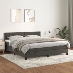 ΚΡΕΒΑΤΙ BOXSPRING ΜΕ ΣΤΡΩΜΑ ΣΚΟΥΡΟ ΓΚΡΙ 160X200 ΕΚ. ΒΕΛΟΥΔΙΝΟ 3141252