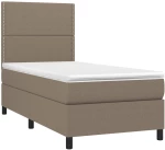 ΚΡΕΒΑΤΙ BOXSPRING ΜΕ ΣΤΡΩΜΑ TAUPE 90X190 ΕΚ.ΥΦΑΣΜΑΤΙΝΟ 3141661