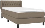 ΚΡΕΒΑΤΙ BOXSPRING ΜΕ ΣΤΡΩΜΑ TAUPE 90X190 ΕΚ.ΥΦΑΣΜΑΤΙΝΟ 3126449