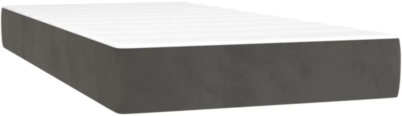 ΚΡΕΒΑΤΙ BOXSPRING ΜΕ ΣΤΡΩΜΑ ΣΚΟΥΡΟ ΓΚΡΙ 80X200 ΕΚ. ΒΕΛΟΥΔΙΝΟ 3127458
