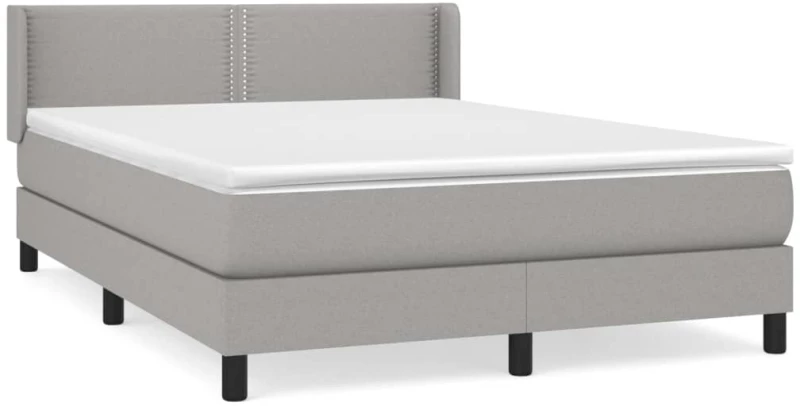 ΚΡΕΒΑΤΙ BOXSPRING ΜΕ ΣΤΡΩΜΑ ΑΝΟΙΧΤΟ ΓΚΡΙ 140X190 ΕΚ. ΥΦΑΣΜΑΤΙΝΟ 3129625