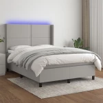 ΚΡΕΒΑΤΙ BOXSPRING ΜΕ ΣΤΡΩΜΑ & LED ΑΝ.ΓΚΡΙ 140X190ΕΚ. ΥΦΑΣΜΑΤΙΝΟ 3138229