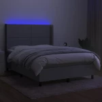 ΚΡΕΒΑΤΙ BOXSPRING ΜΕ ΣΤΡΩΜΑ & LED ΑΝ.ΓΚΡΙ 140X190ΕΚ. ΥΦΑΣΜΑΤΙΝΟ 3138229
