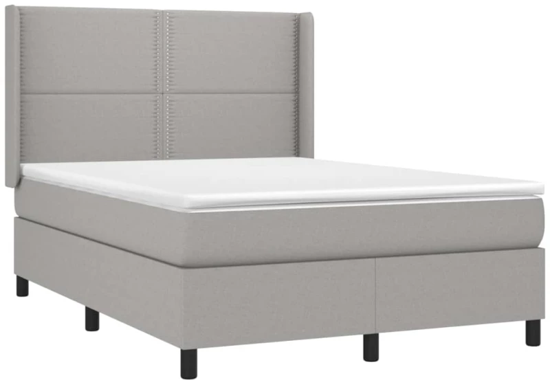 ΚΡΕΒΑΤΙ BOXSPRING ΜΕ ΣΤΡΩΜΑ & LED ΑΝ.ΓΚΡΙ 140X190ΕΚ. ΥΦΑΣΜΑΤΙΝΟ 3138229