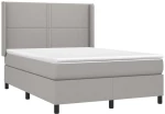 ΚΡΕΒΑΤΙ BOXSPRING ΜΕ ΣΤΡΩΜΑ & LED ΑΝ.ΓΚΡΙ 140X190ΕΚ. ΥΦΑΣΜΑΤΙΝΟ 3138229