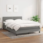 ΚΡΕΒΑΤΙ BOXSPRING ΜΕ ΣΤΡΩΜΑ ΣΚΟΥΡΟ ΓΚΡΙ 140X200 ΕΚ ΥΦΑΣΜΑΤΙΝΟ 3139978