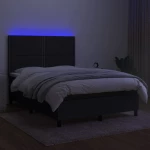 ΚΡΕΒΑΤΙ BOXSPRING ΜΕ ΣΤΡΩΜΑ & LED ΜΑΥΡΟ 140X190 ΕΚ. ΥΦΑΣΜΑΤΙΝΟ 3134791