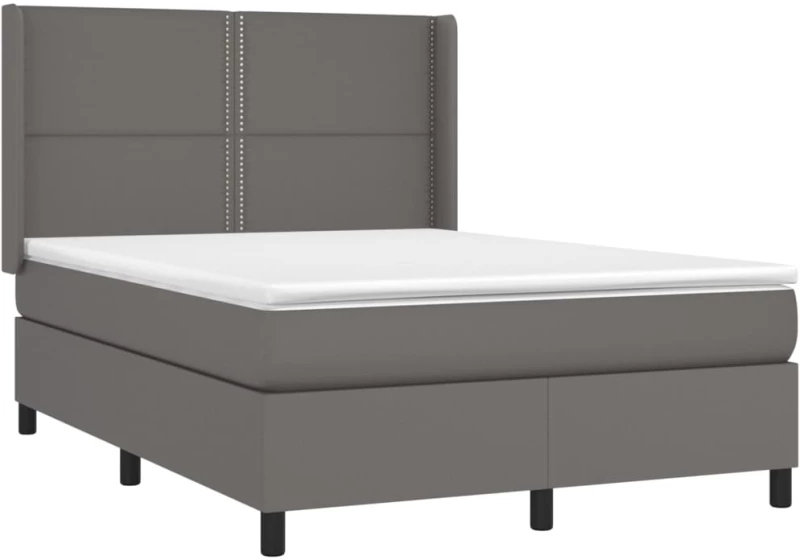 ΚΡΕΒΑΤΙ BOXSPRING ΜΕ ΣΤΡΩΜΑ & LED ΓΚΡΙ 140X200 ΕΚ. ΣΥΝΘ. ΔΕΡΜΑ 3139329