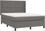 ΚΡΕΒΑΤΙ BOXSPRING ΜΕ ΣΤΡΩΜΑ & LED ΓΚΡΙ 140X200 ΕΚ. ΣΥΝΘ. ΔΕΡΜΑ 3139329