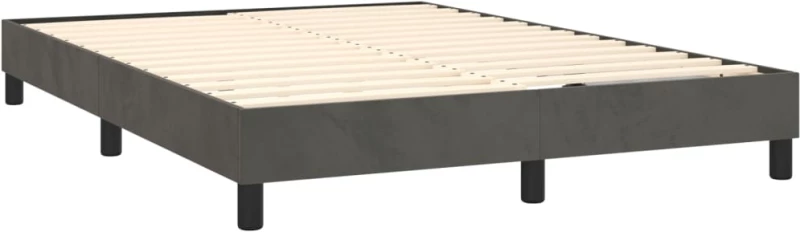 ΚΡΕΒΑΤΙ BOXSPRING ΜΕ ΣΤΡΩΜΑ & LED ΣΚ. ΓΚΡΙ 140X200ΕΚ. ΒΕΛΟΥΔΙΝΟ 3134346