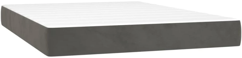 ΚΡΕΒΑΤΙ BOXSPRING ΜΕ ΣΤΡΩΜΑ & LED ΣΚ. ΓΚΡΙ 140X200ΕΚ. ΒΕΛΟΥΔΙΝΟ 3134346