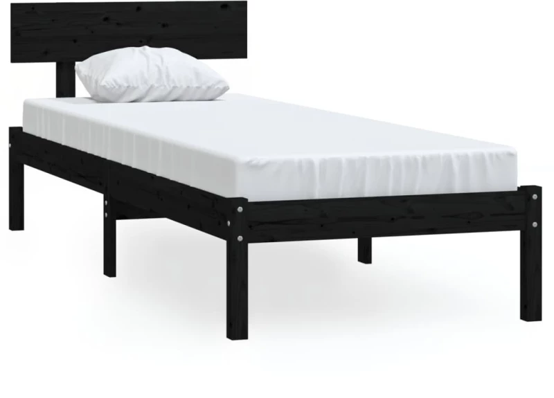 ΠΛΑΙΣΙΟ ΚΡΕΒΑΤΙΟΥ ΜΑΥΡΟ 75X190 ΕΚ. ΜΑΣΙΦ ΠΕΥΚΟ UK SMALL SINGLE 810111