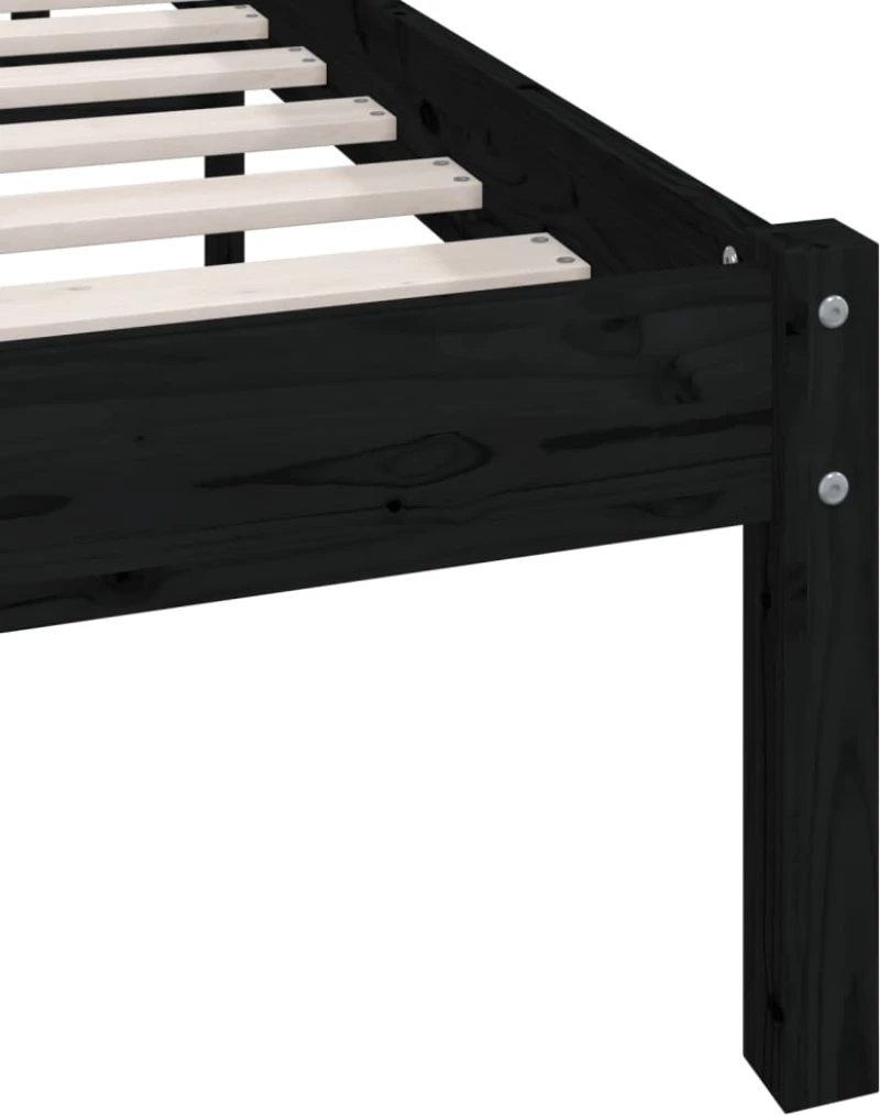 ΠΛΑΙΣΙΟ ΚΡΕΒΑΤΙΟΥ ΜΑΥΡΟ 75X190 ΕΚ. ΜΑΣΙΦ ΠΕΥΚΟ UK SMALL SINGLE 810111