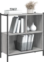 ΒΙΒΛΙΟΘΗΚΗ ΓΚΡΙ SONOMA 72 X 28 X 77,5ΕΚ. ΑΠΟ ΕΠΕΞΕΡΓΑΣΜΕΝΟ ΞΥΛΟ 838881